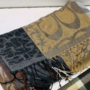 PASHIMA MULTI COLORED SIGNATURE C Stylish Patterned WOOL Scarf